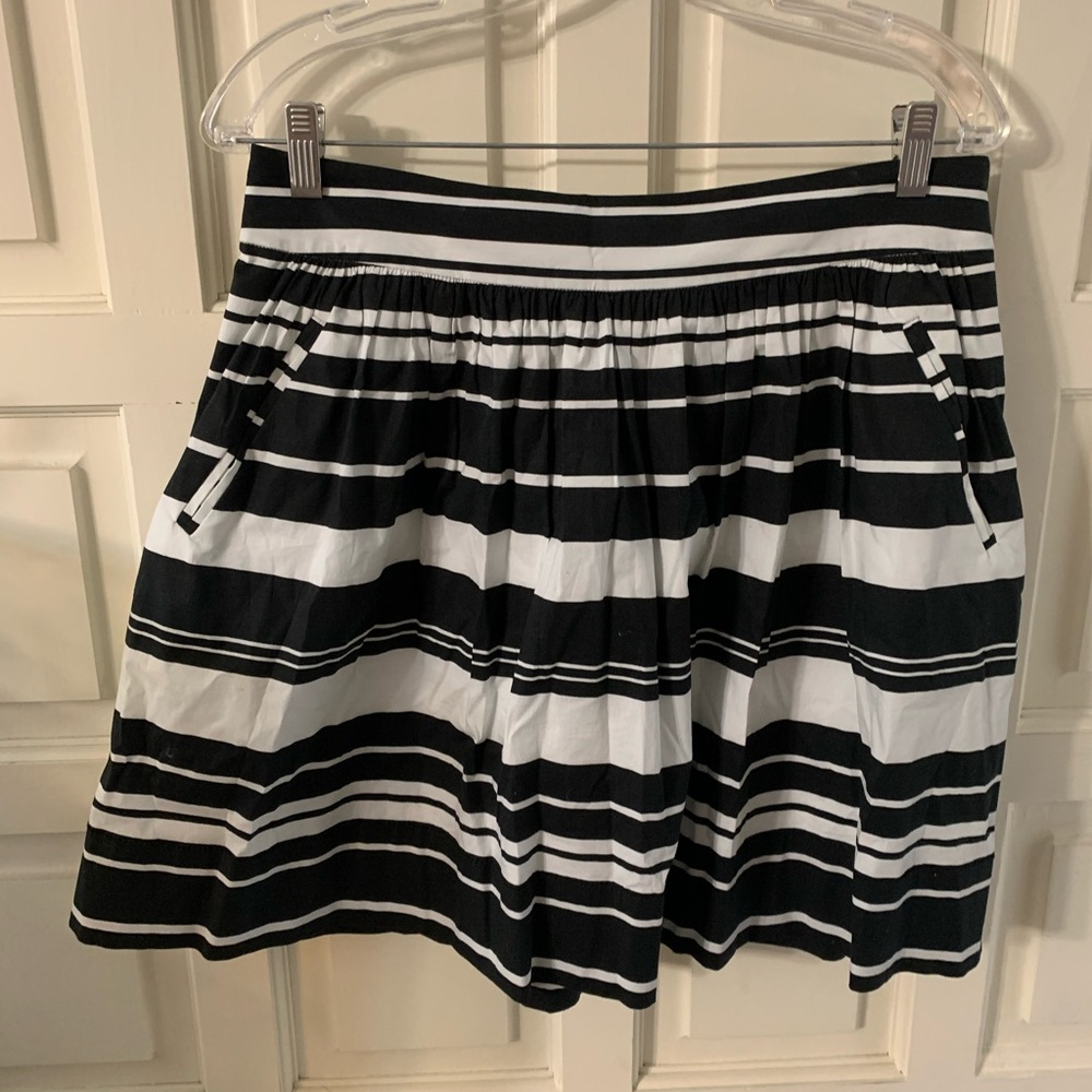Black and White Striped Banana Republic Skirt